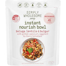 Simply Wholesome Pantry Instant Nourish Bowl Beluga Lentils & Bulgur 220g