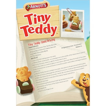 Arnott's Tiny Teddy Chocolate Half Coat Biscuits 200g