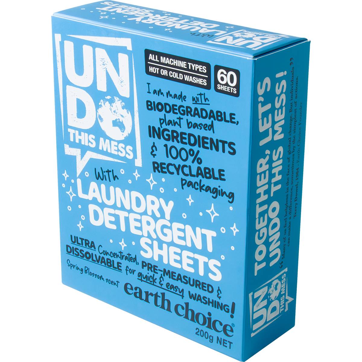 Undo This Mess Laundry Detergent Sheets Spring Blossom 60 Pack