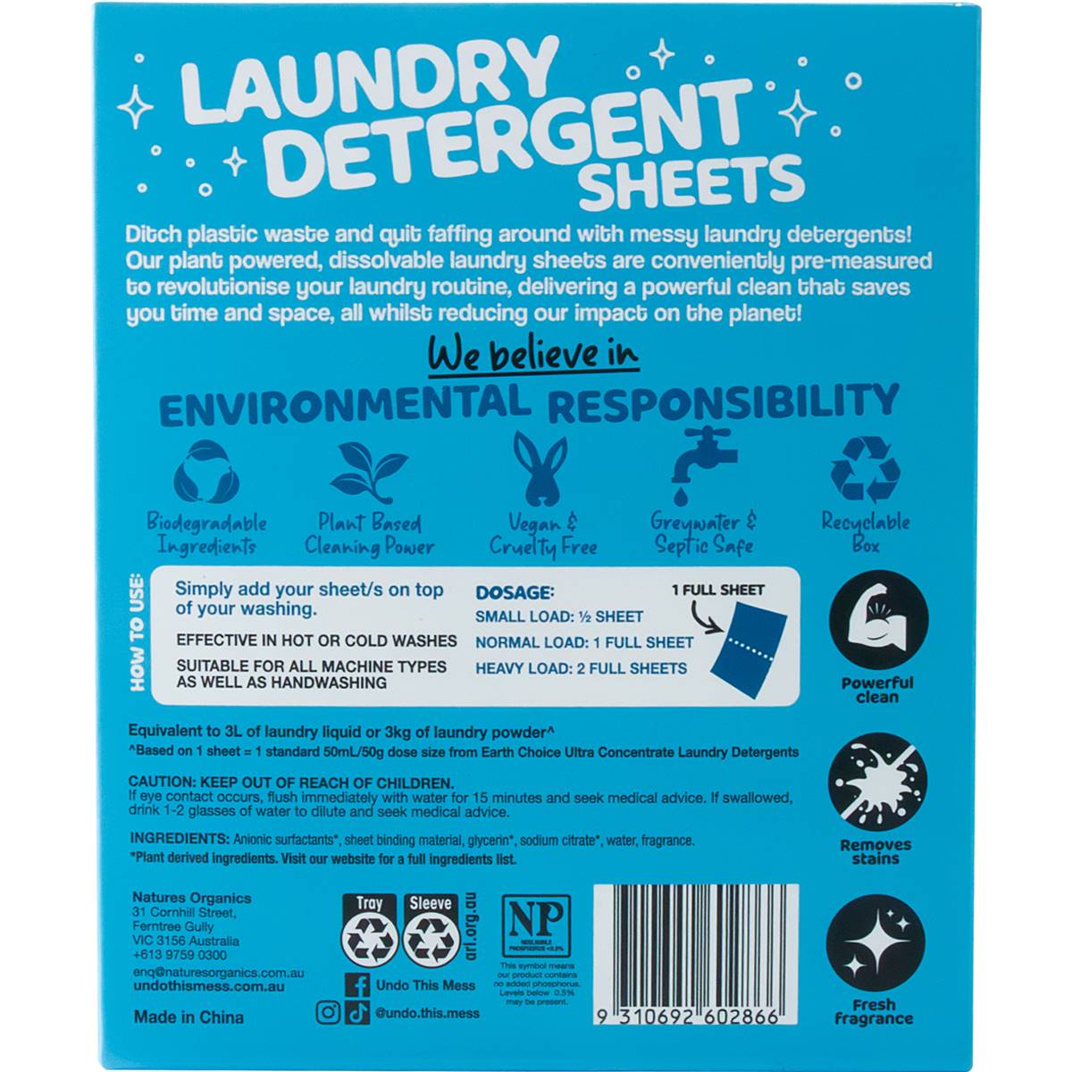 Undo This Mess Laundry Detergent Sheets Spring Blossom 60 Pack