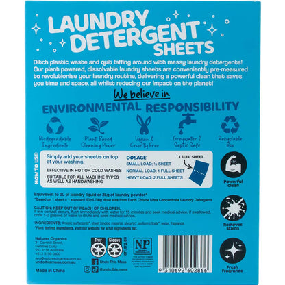 Undo This Mess Laundry Detergent Sheets Spring Blossom 60 Pack