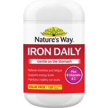 Nature's Way Iron Daily Value Pack Tablets 120 pack