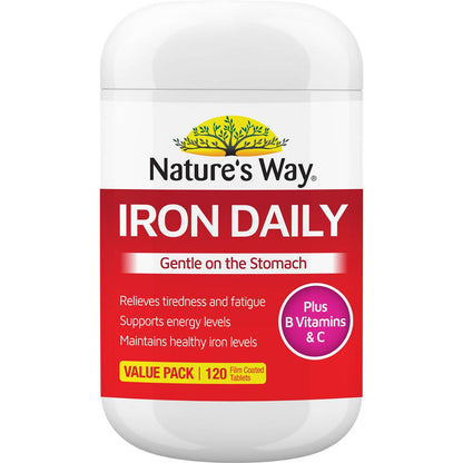 Nature's Way Iron Daily Value Pack Tablets 120 pack