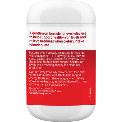 Nature's Way Iron Daily Value Pack Tablets 120 pack