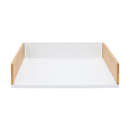 Bamboo and Plastic Desk Tray - White
