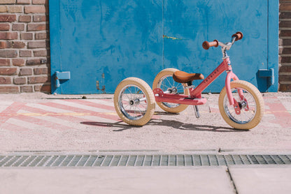 TryBike Trike Vintage PINK 2 in 1 Balance Bike Kids Toddler Bike Best Seller 18mths-6yrs (Bulky Shipping)