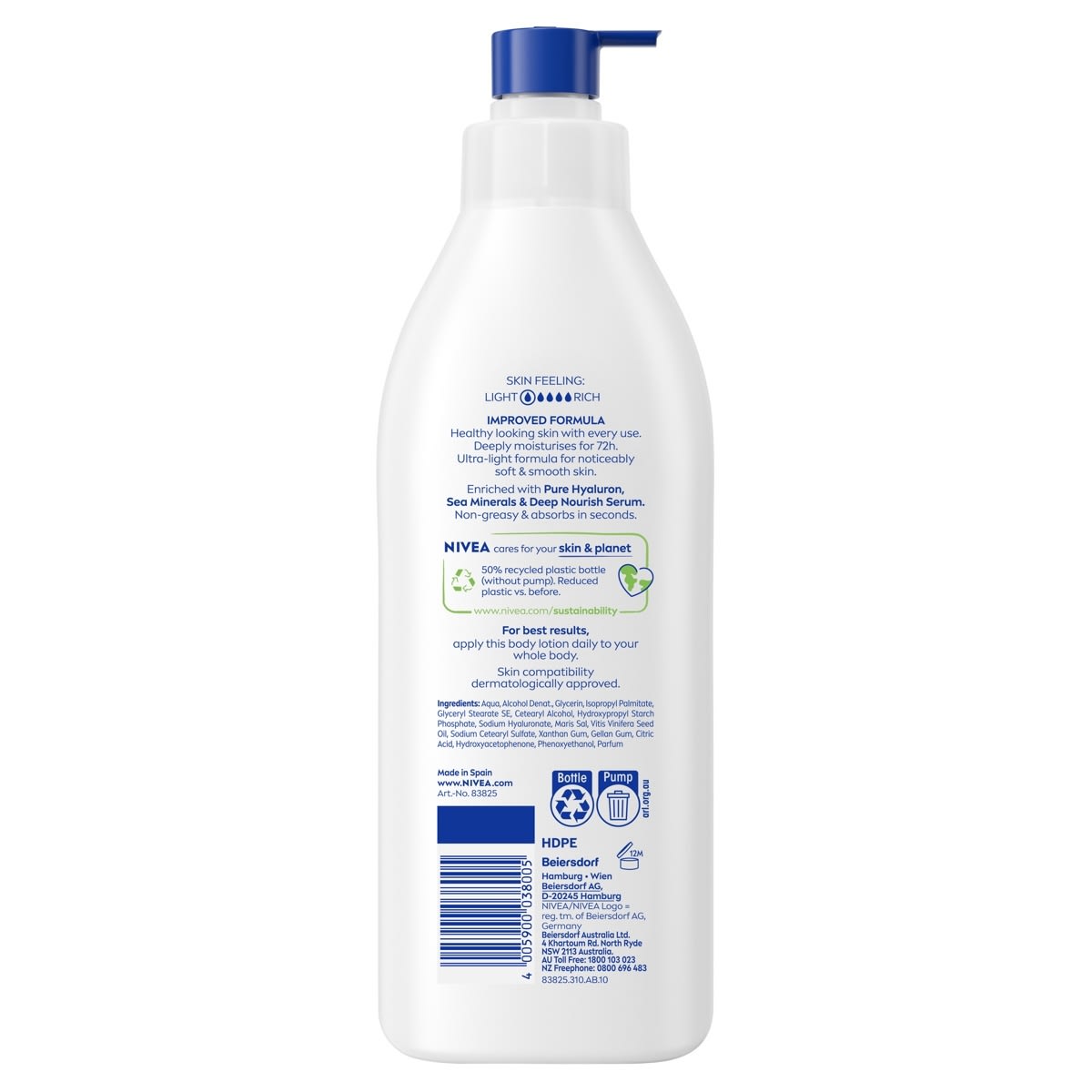 Nivea Express Hydration Body Lotion 400ml - Deep Moisture Serum and Sea Minerals
