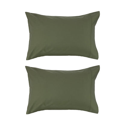 2 Pack 500 Thread Count Australian Grown Cotton Standard Pillowcases - Forest