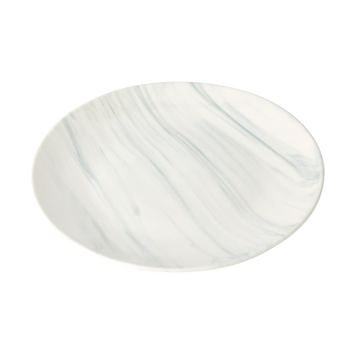 Grey Marble Look Dinner Plate