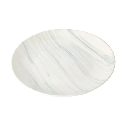 Grey Marble Look Dinner Plate