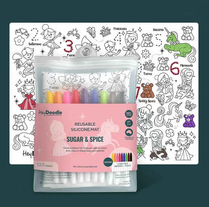 Hey Doodle 123 Sugar and Spice Art and craft for kids Travel Toys Unicorn Toys Best Seller Fairy Unicorn and Castle Theme Most Loved in Store 3yrs+