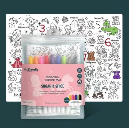 Hey Doodle 123 Sugar and Spice Art and craft for kids Travel Toys Unicorn Toys Best Seller Fairy Unicorn and Castle Theme Most Loved in Store 3yrs+