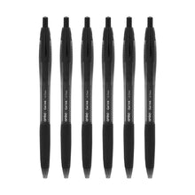 6 Pack Retractable Gel Pens - Black