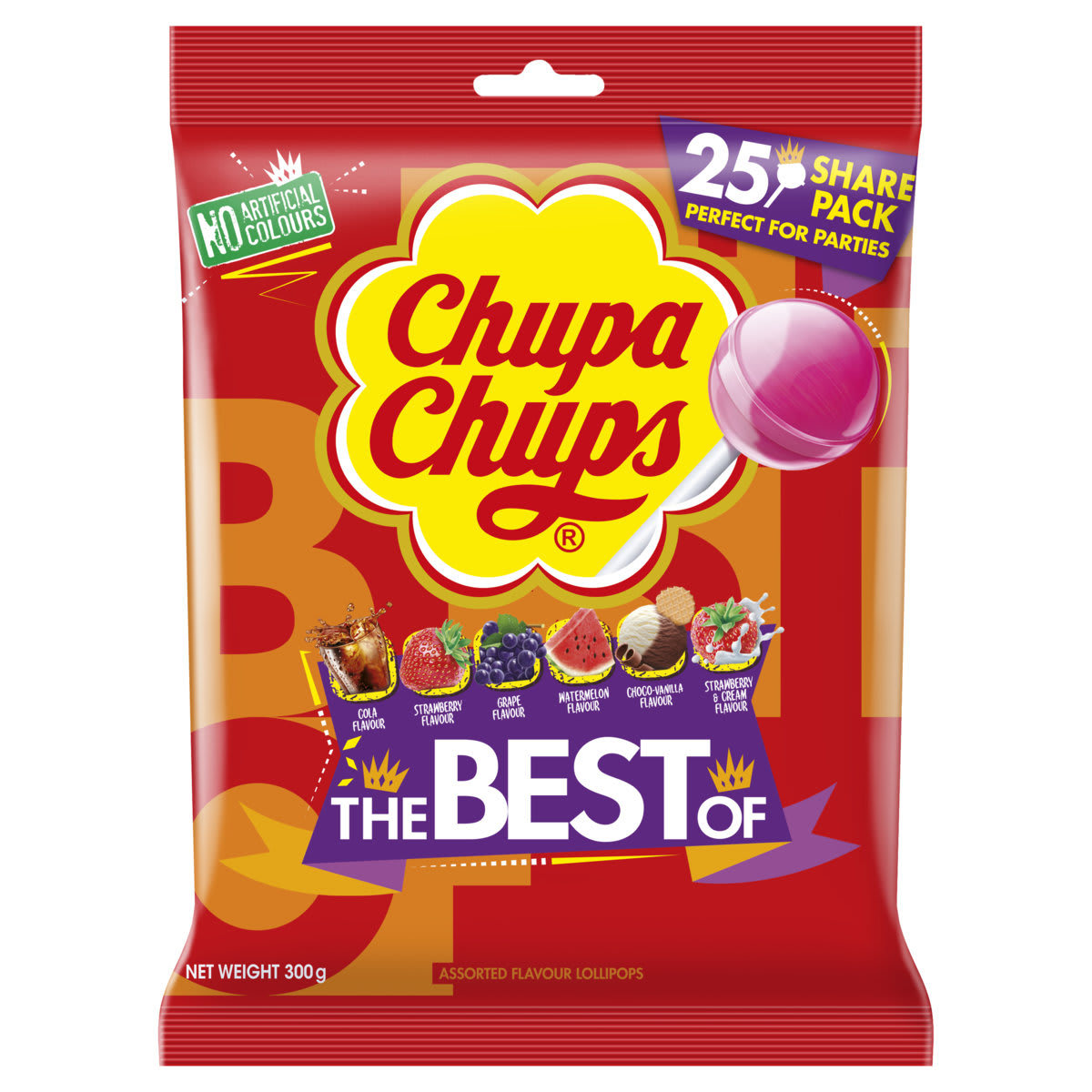 25 Pack Chupa Chups Lollipops 300g