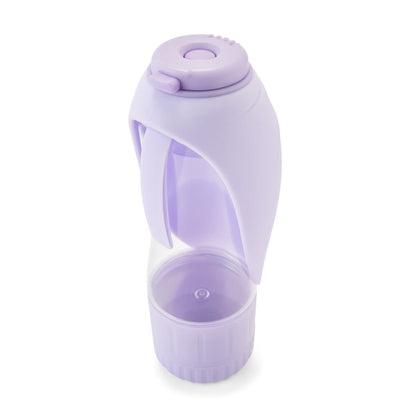 Pet Travel Bottle with Treat Holder - Lilac