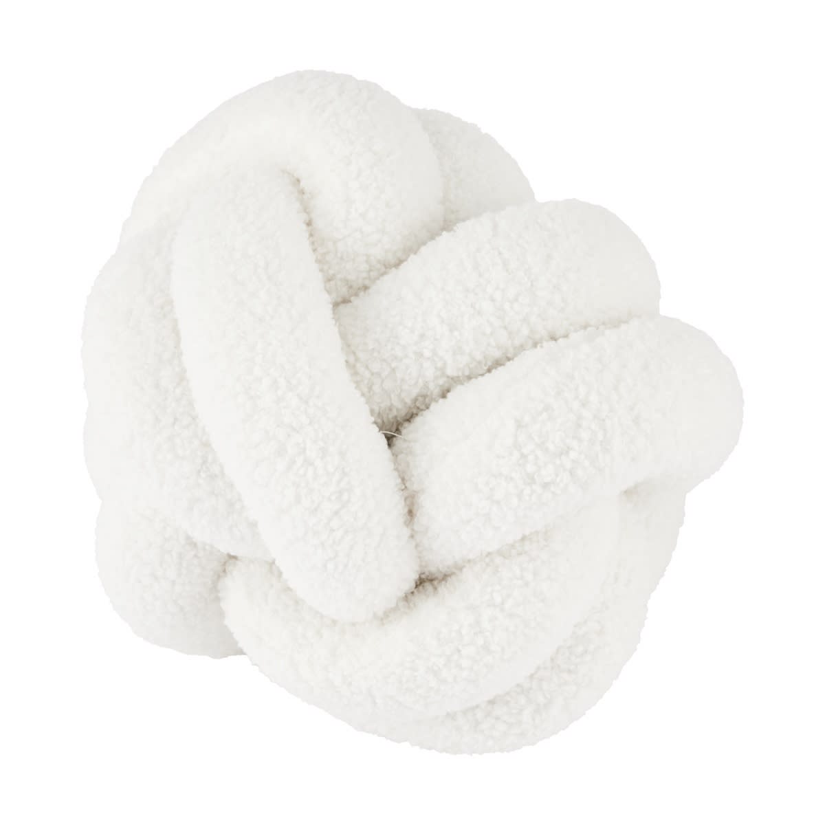 Knot Boucle Cushion - White
