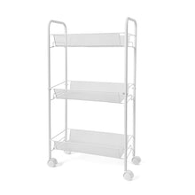 Slim Line Metal Trolley - White