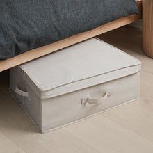 Linen Look Underbed Storage Box - Beige