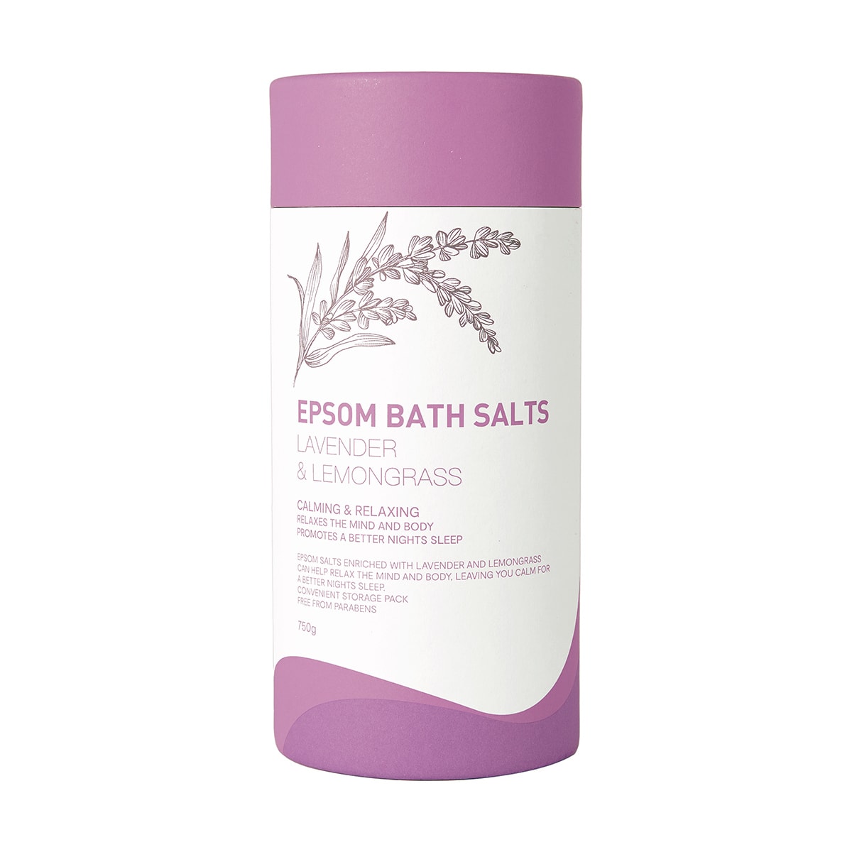 Epsom Bath Salts 750g - Lavender and Lemongrass
