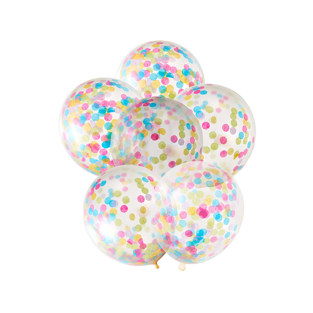 6 Pack Confetti Balloons