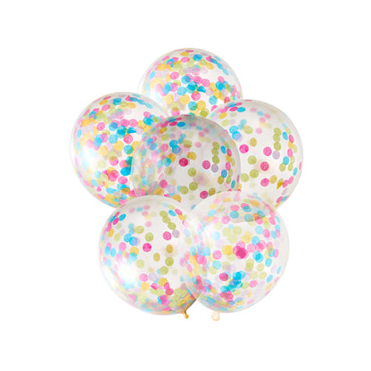 6 Pack Confetti Balloons