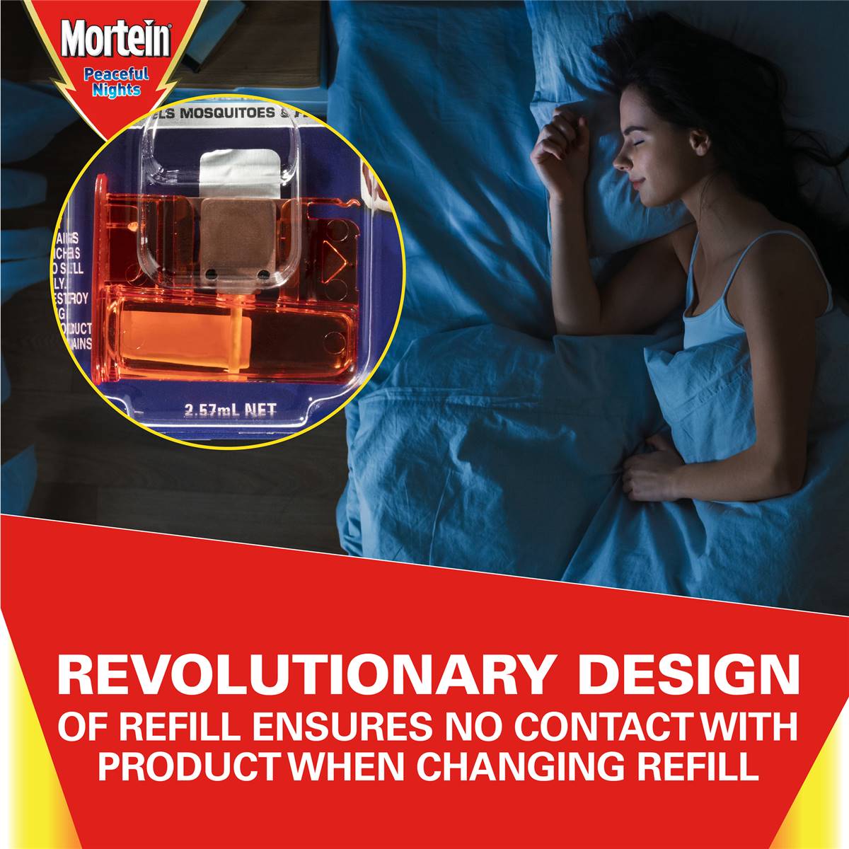 Mortein Peaceful Nights Plug-In Fly & Mosquito Repellent Refill 2.57mL