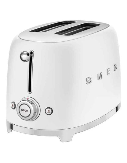50's Style 2 Slice Toaster in Matte White TSF01WHMAU