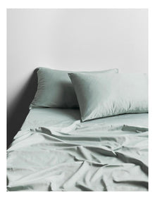 Halo Organic Sateen Sheet Set in Mist