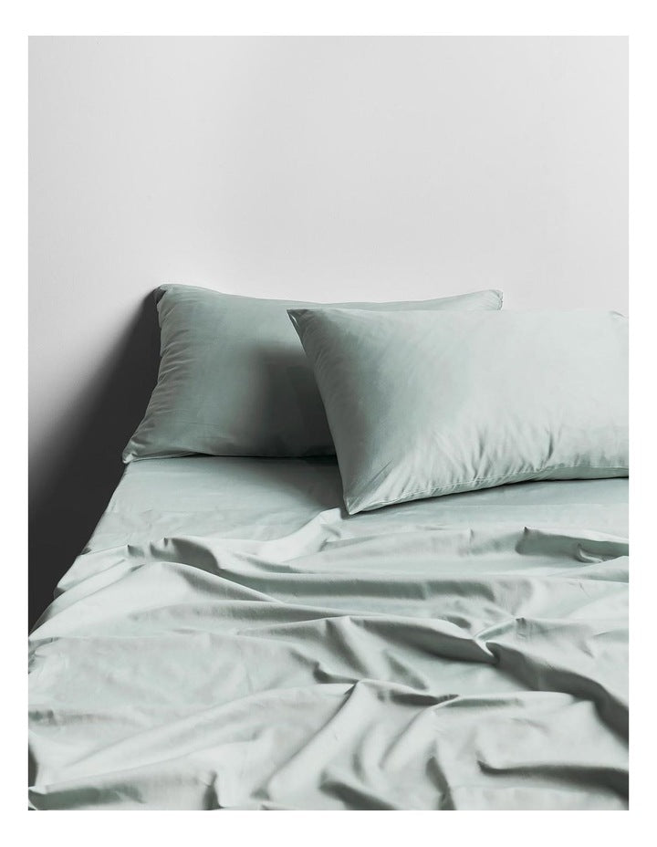 Halo Organic Sateen Sheet Set in Mist