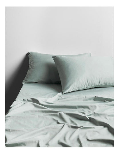 Halo Organic Sateen Sheet Set in Mist
