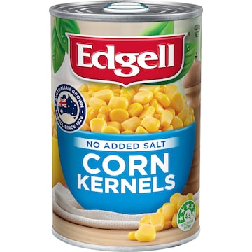 Edgell Australian Grown Sweet Corn Kernels No Added Salt 420g