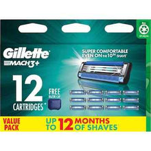 Gillette Mach 3+ Razor Blades 12 pack