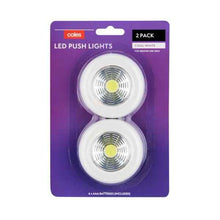 COLES LED PUSH LIGHT 2 PACK SET