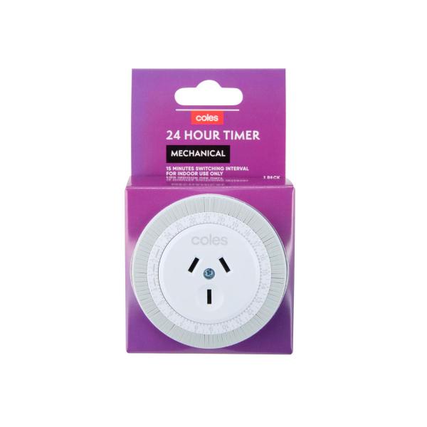 COLES POWER ADAPTOR WITH 24HR TIMER