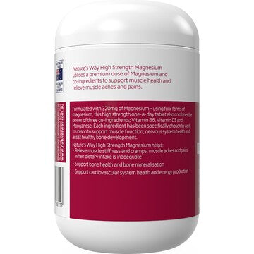 Nature's Way High Strength Magnesium Coated Tablets 250 pack