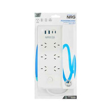 NRG POWERBOARD 6 OUTLET WITH 2 USB-A AND 2 USB-C
