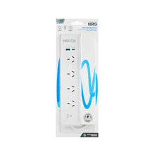 NRG POWERBOARD 4 OUTLET WITH SURGE PROTECTION AND USB-A & USB-C