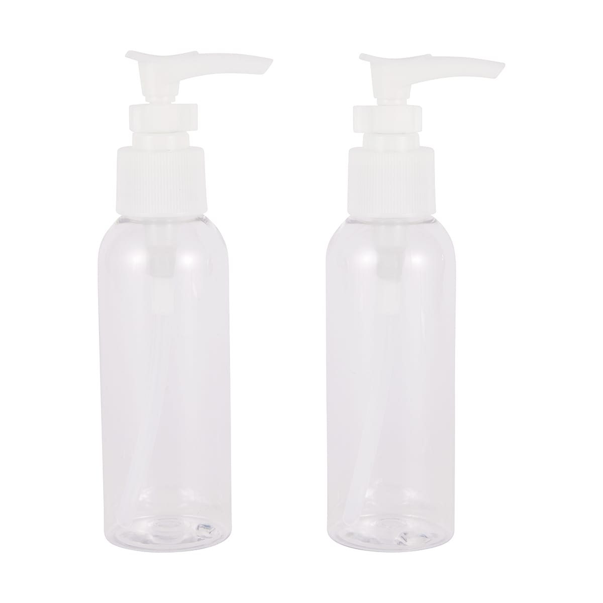 OXX Travel 2 Pack Pump Bottles - White and Clear
