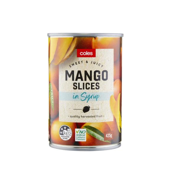 COLES MANGO SLICES IN SYRUP