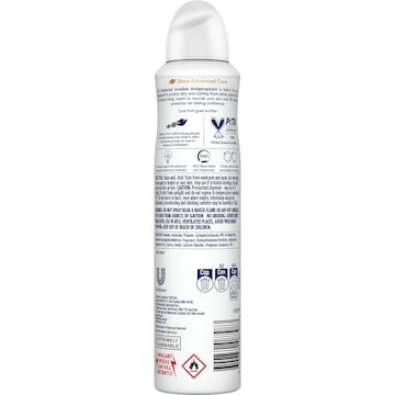 Dove Women Advanced 72hr Deodorant Aerosol Invisible 250mL