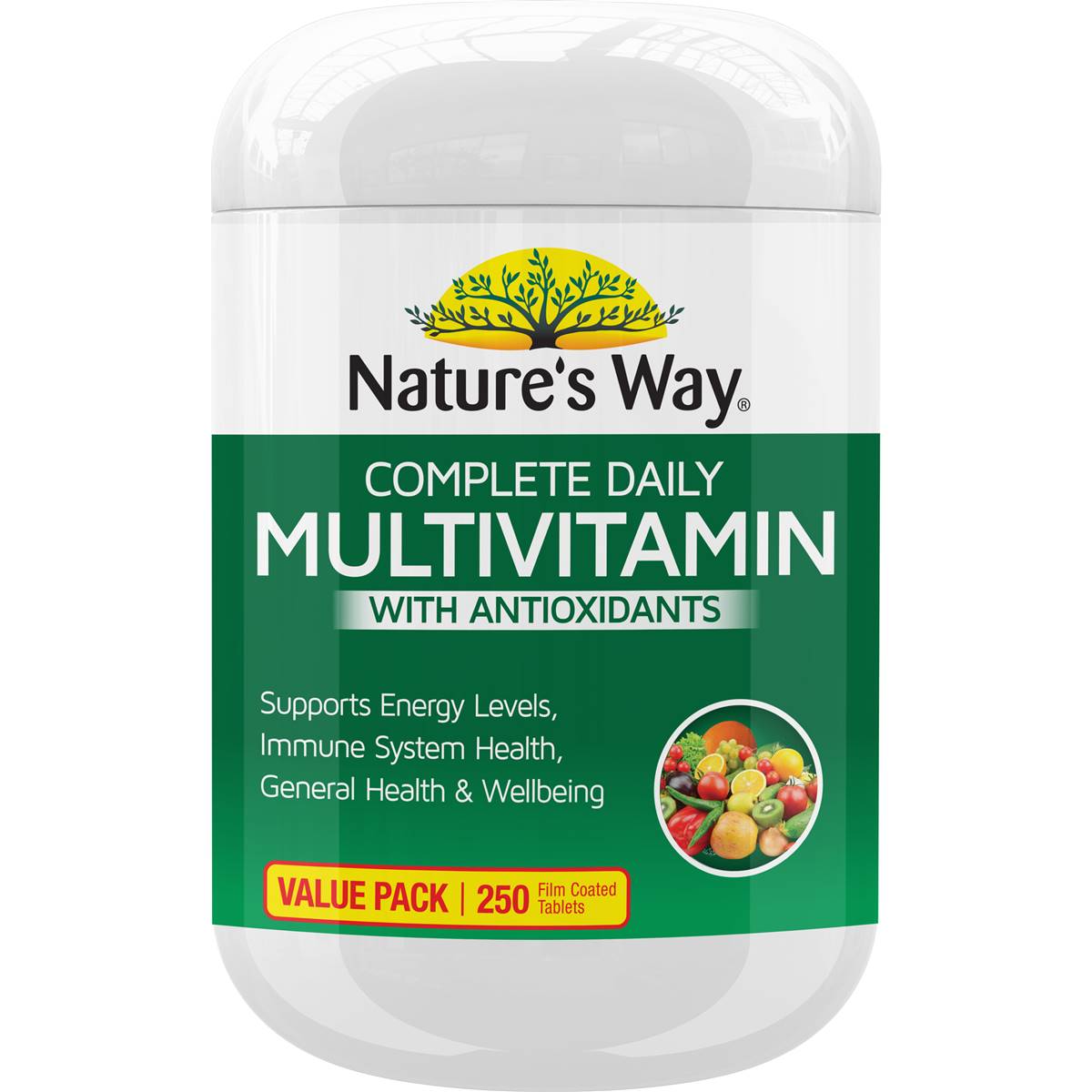 Nature's Way Daily Multivitamin With Antioxidants Coated Tablets 250 pack