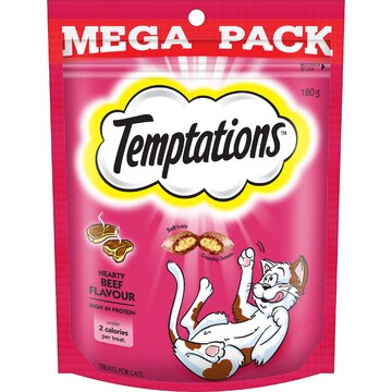 Temptations Cat Treats Hearty Beef 180g