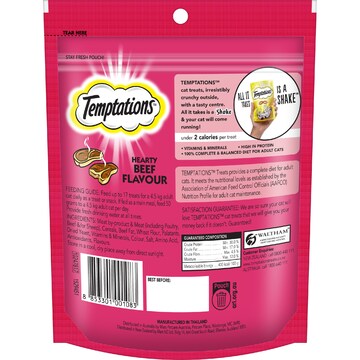 Temptations Cat Treats Hearty Beef 180g