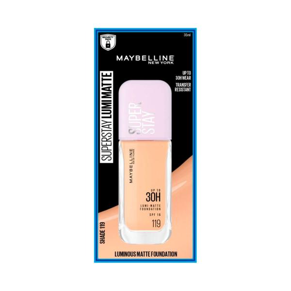 MAYBELLINE SUPERSTAY LUMI MATTE 119 FOUNDATION 35ML