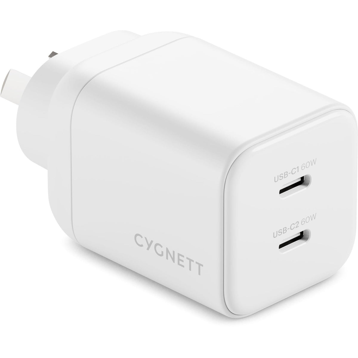 Cygnett Charge & Connect 60W Dual USB-C Wall Charger