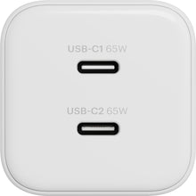Cygnett PowerPlus 65W Dual USB-C PD Wall Charger (White)