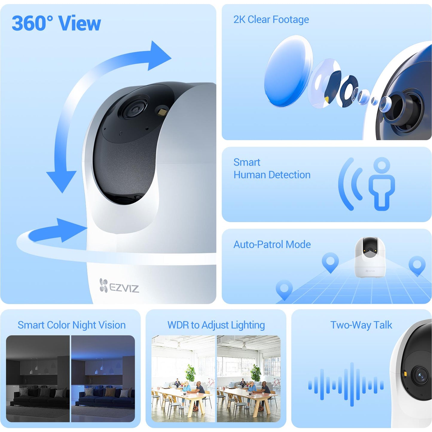 EzViz C6N 2K Indoor Security Camera