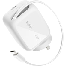 Belkin UltraCharge Retractable GaN Wall Charger 45W