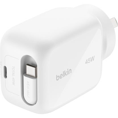 Belkin UltraCharge Retractable GaN Wall Charger 45W