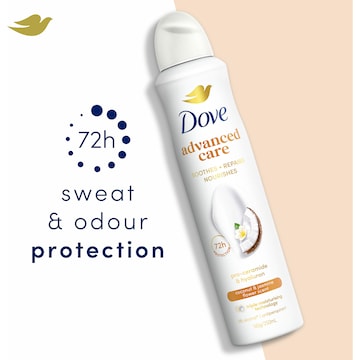 Dove Women Advanced 72hr Deodorant Aerosol Coconut 250mL